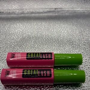 Maybelline Great Lash Waterproof Mascara Very Black set of two New